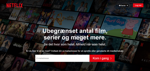 Netflix' forside